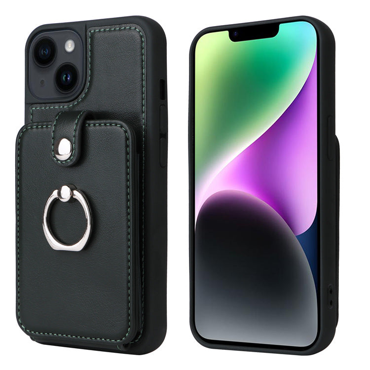 Leather Iphone Wallet Case With Card Holder