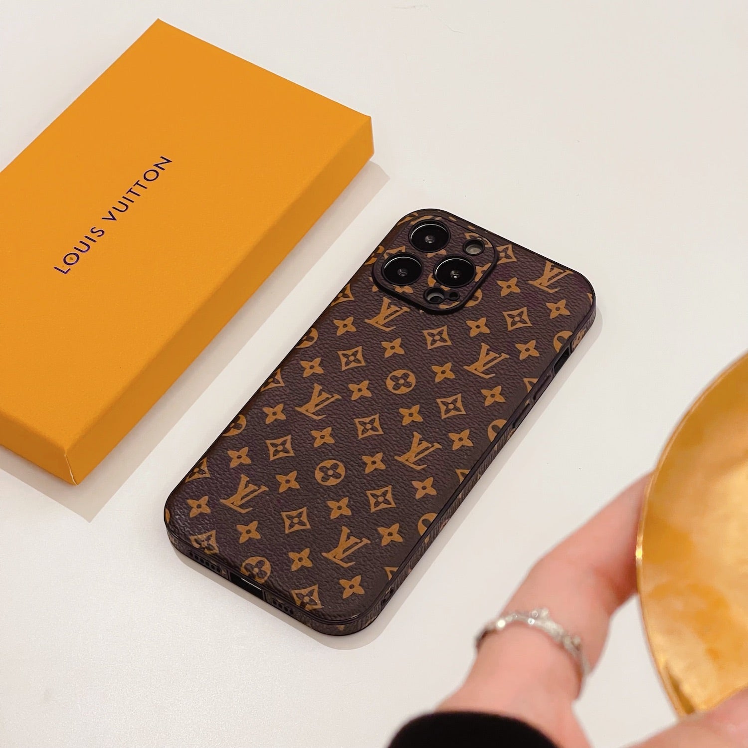MINI LV BROWN MONOGRAM CUSTOM SIDE
