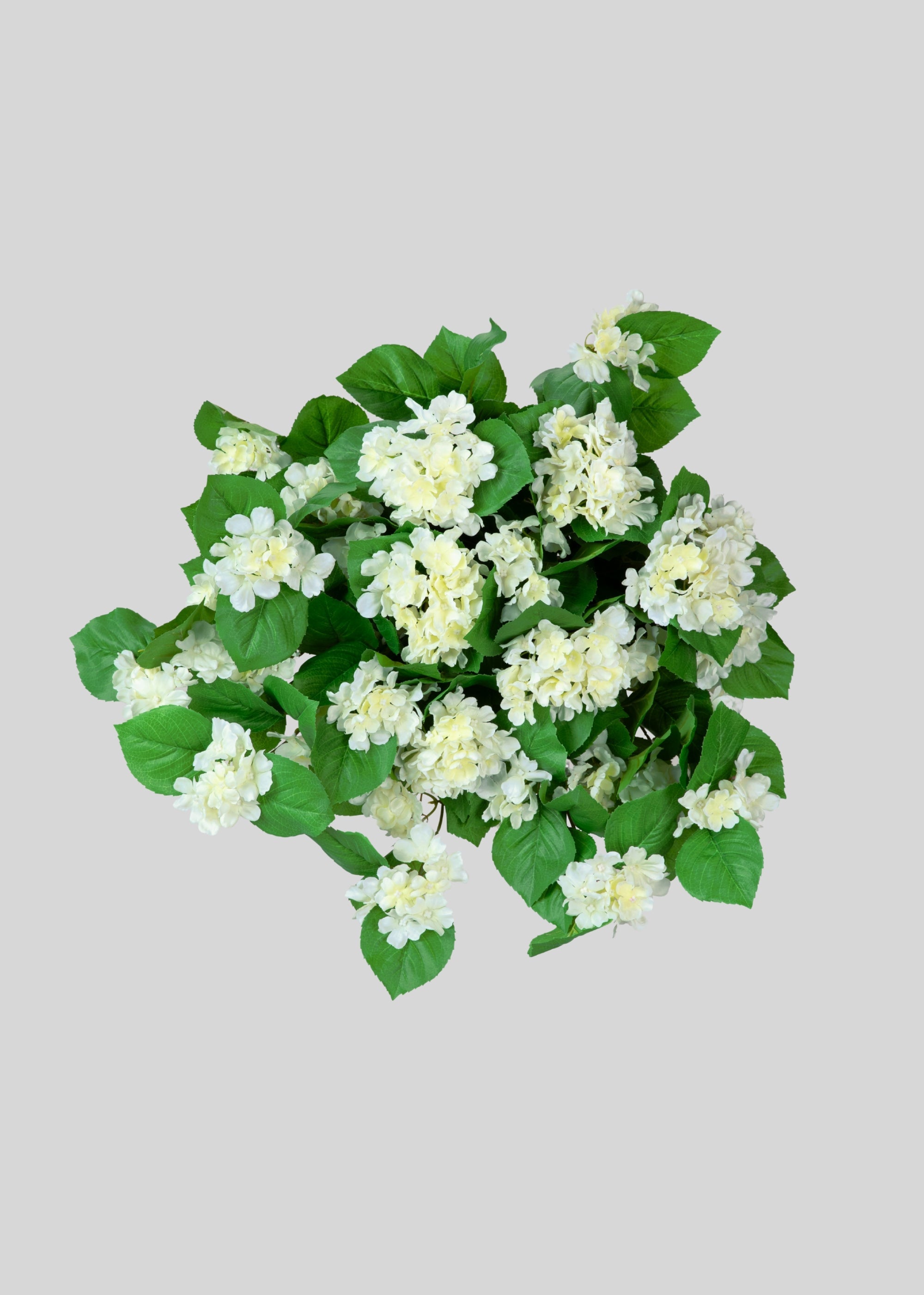 Outdoor Artificial Plant UV Treated Hanging Hydrangea Bush - 27"