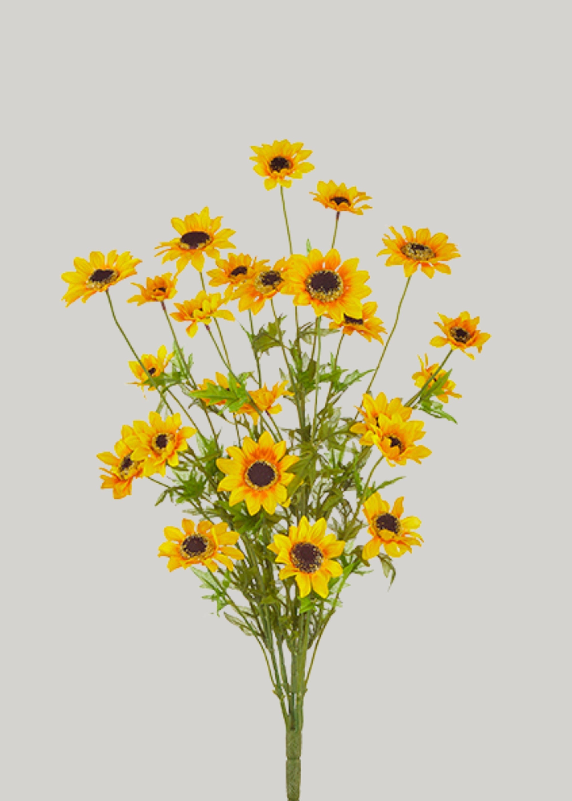 Yellow Artificial Black-Eyed-Susan Wildflower Bush - 25"